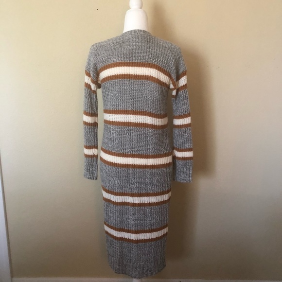 Pink Rose Long Duster Open Front Cardigan - Picture 7 of 9